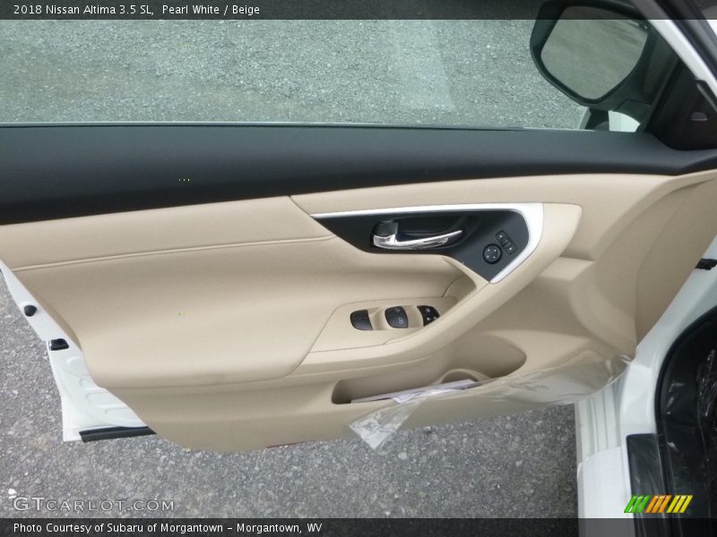 Pearl White / Beige 2018 Nissan Altima 3.5 SL