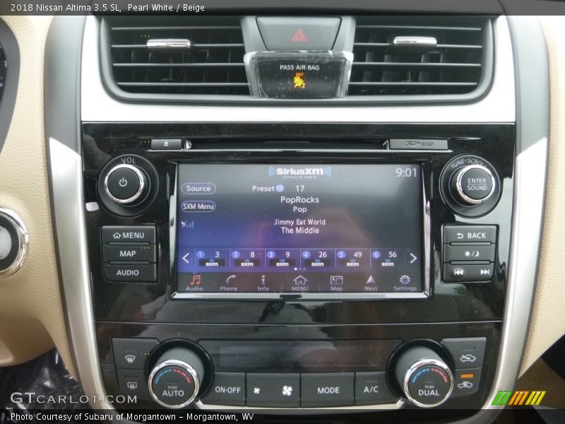 Pearl White / Beige 2018 Nissan Altima 3.5 SL