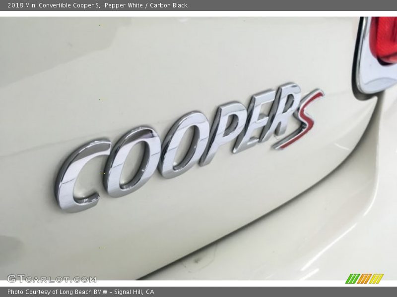 Pepper White / Carbon Black 2018 Mini Convertible Cooper S