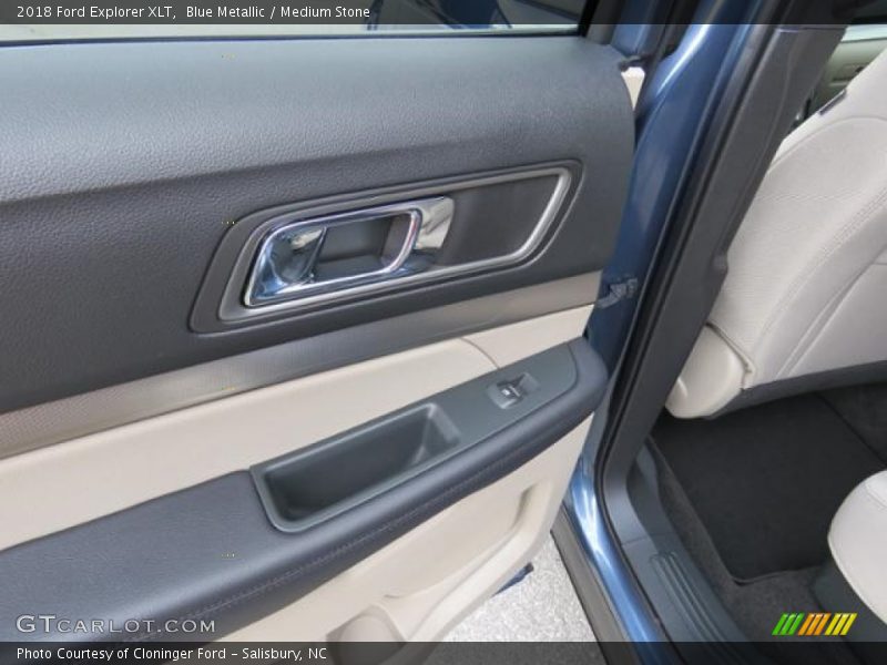 Blue Metallic / Medium Stone 2018 Ford Explorer XLT