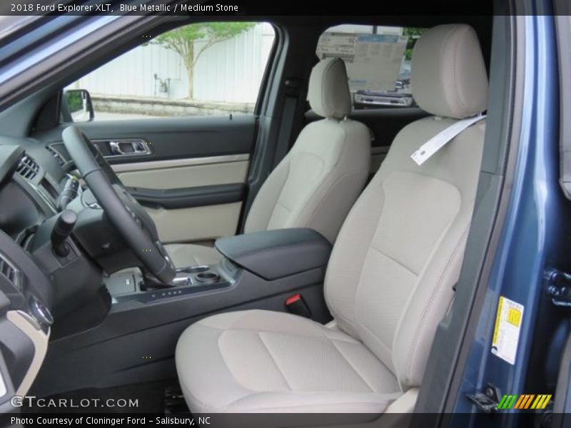Blue Metallic / Medium Stone 2018 Ford Explorer XLT