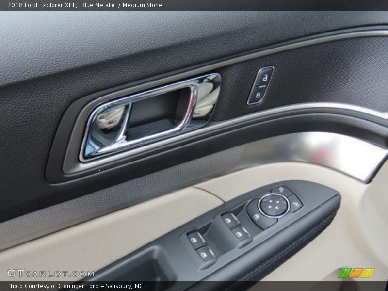 Blue Metallic / Medium Stone 2018 Ford Explorer XLT