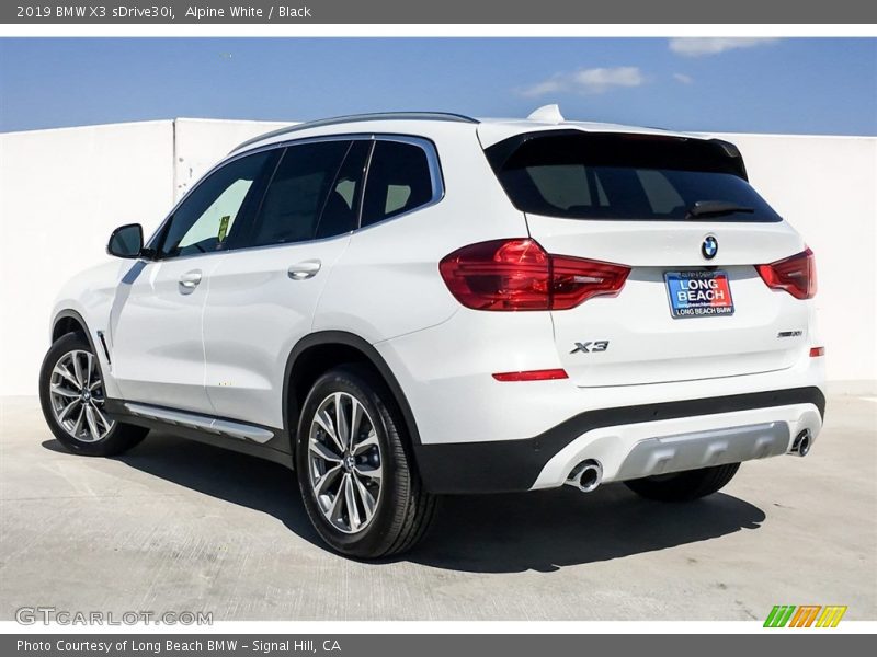 Alpine White / Black 2019 BMW X3 sDrive30i