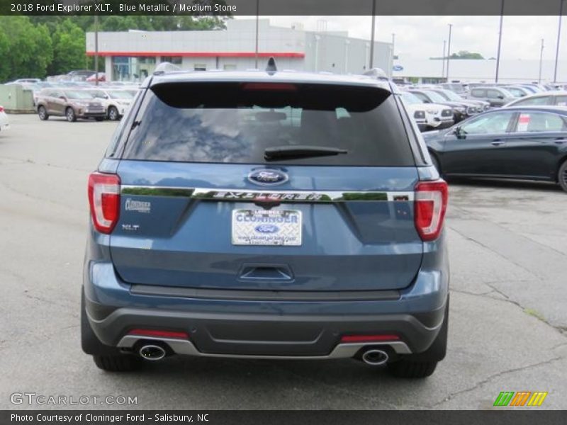 Blue Metallic / Medium Stone 2018 Ford Explorer XLT
