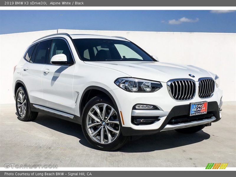 Alpine White / Black 2019 BMW X3 sDrive30i
