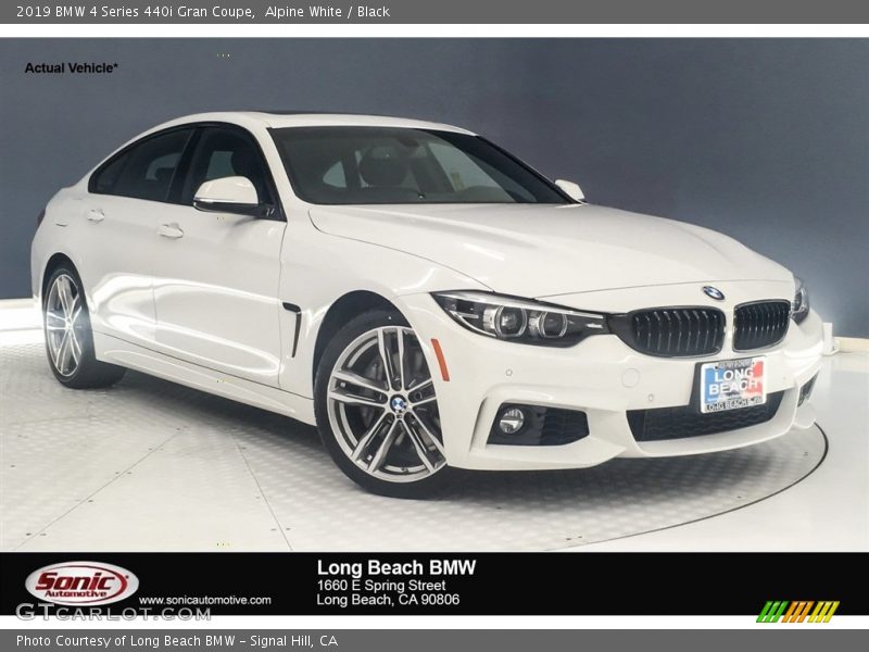 Alpine White / Black 2019 BMW 4 Series 440i Gran Coupe