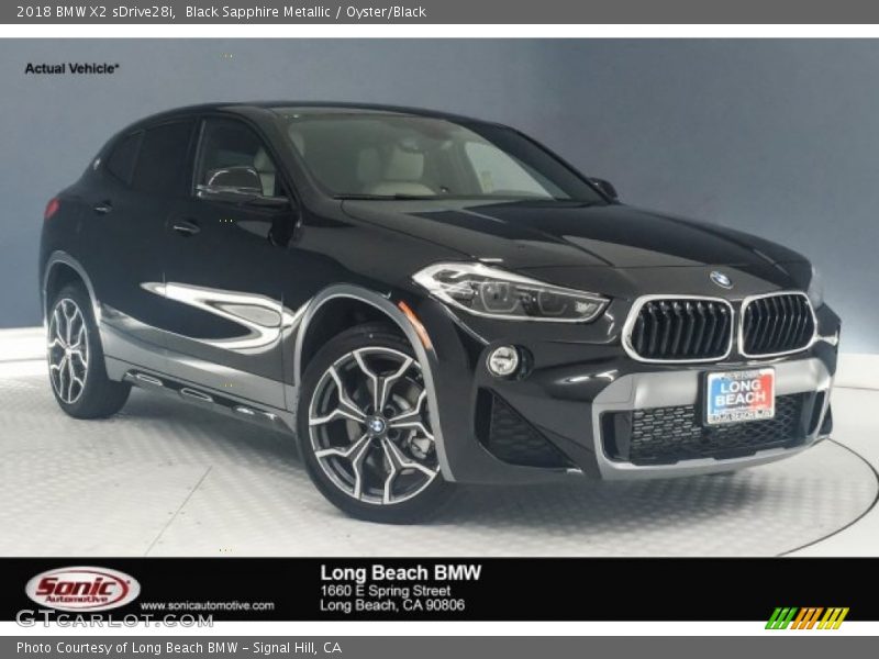 Black Sapphire Metallic / Oyster/Black 2018 BMW X2 sDrive28i