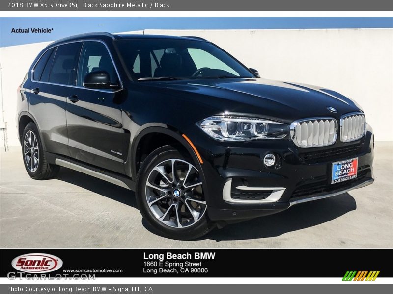 Black Sapphire Metallic / Black 2018 BMW X5 sDrive35i