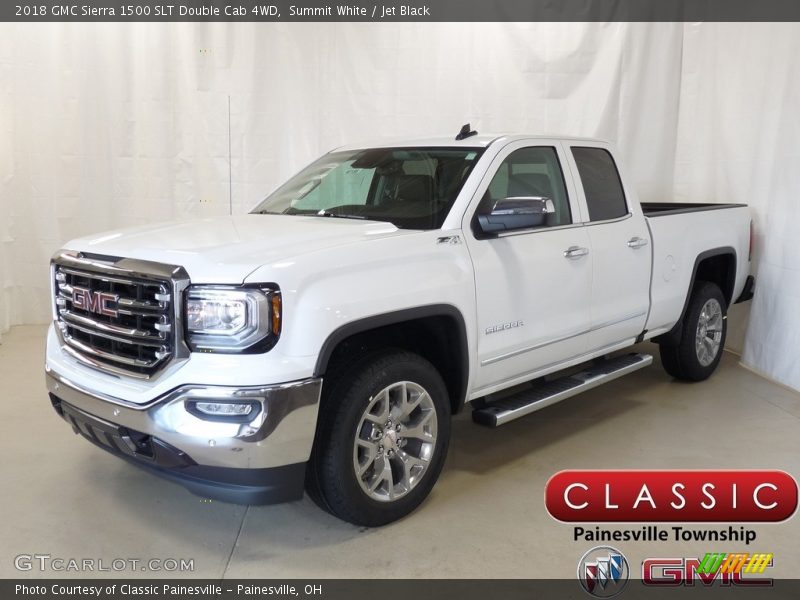 Summit White / Jet Black 2018 GMC Sierra 1500 SLT Double Cab 4WD