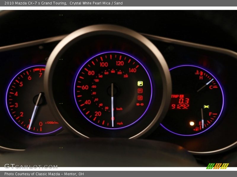 Crystal White Pearl Mica / Sand 2010 Mazda CX-7 s Grand Touring