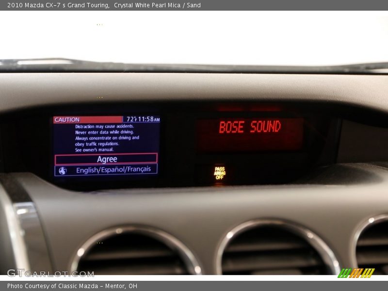 Crystal White Pearl Mica / Sand 2010 Mazda CX-7 s Grand Touring