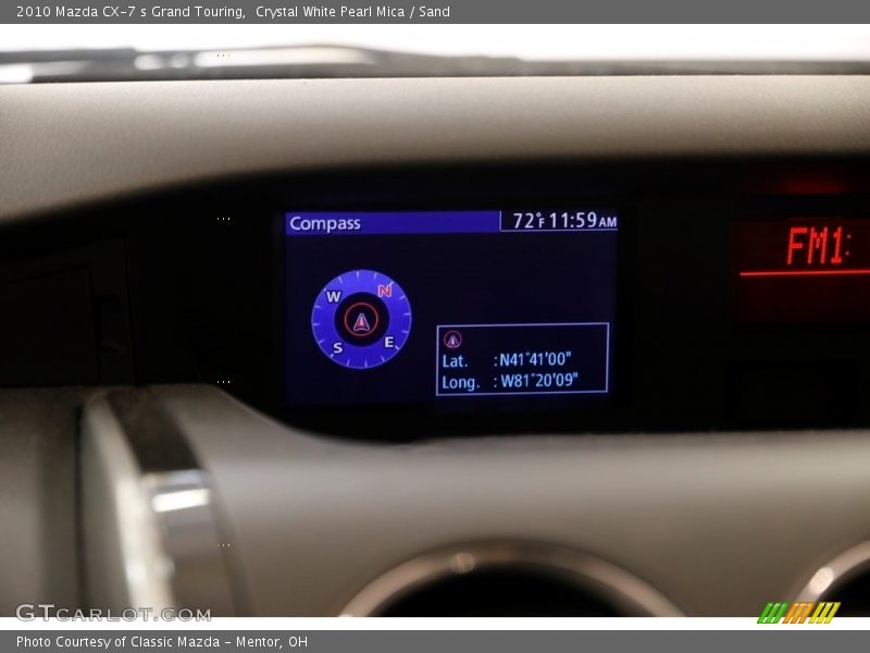 Crystal White Pearl Mica / Sand 2010 Mazda CX-7 s Grand Touring