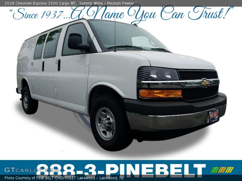Summit White / Medium Pewter 2018 Chevrolet Express 2500 Cargo WT