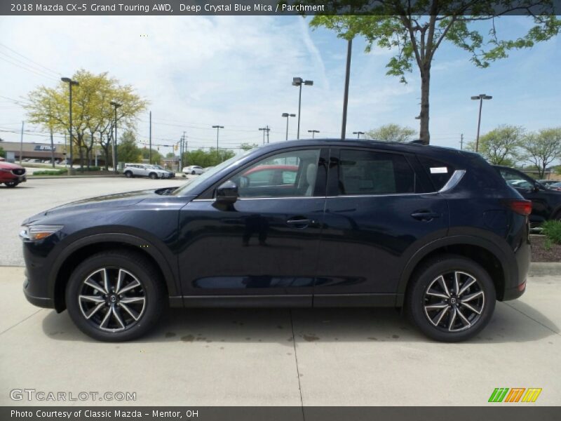 Deep Crystal Blue Mica / Parchment 2018 Mazda CX-5 Grand Touring AWD