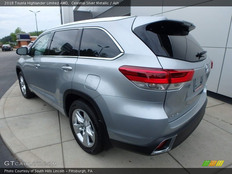 Celestial Silver Metallic / Ash 2018 Toyota Highlander Limited AWD