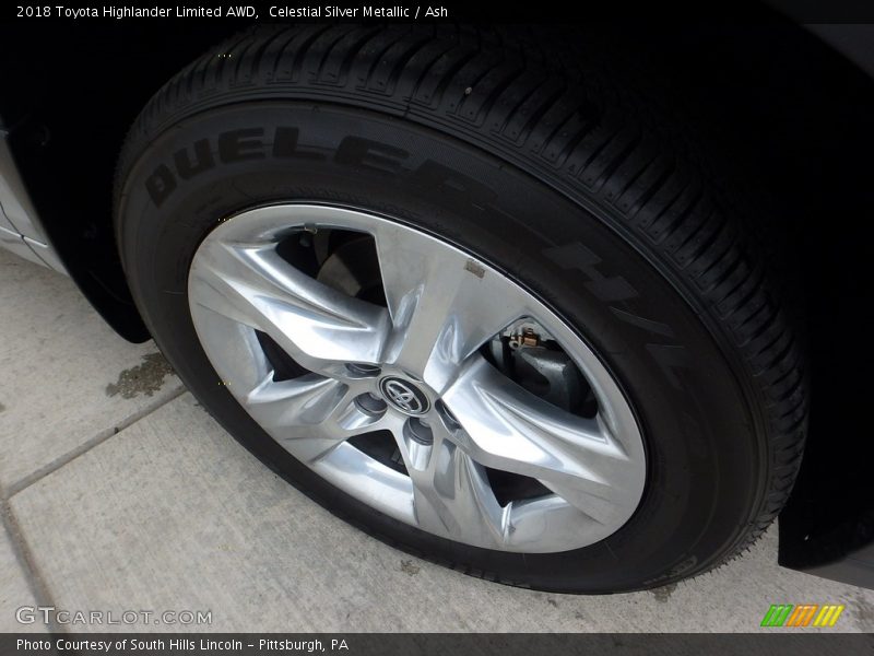 Celestial Silver Metallic / Ash 2018 Toyota Highlander Limited AWD