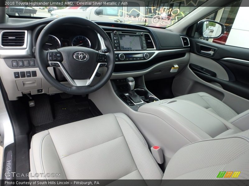 Celestial Silver Metallic / Ash 2018 Toyota Highlander Limited AWD