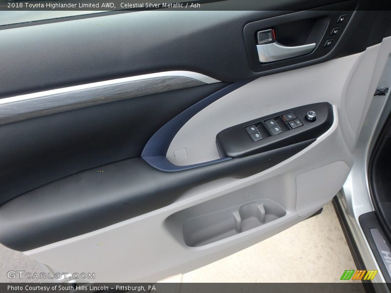 Celestial Silver Metallic / Ash 2018 Toyota Highlander Limited AWD