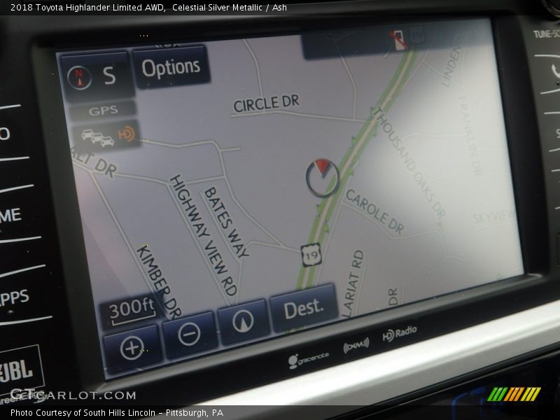 Celestial Silver Metallic / Ash 2018 Toyota Highlander Limited AWD