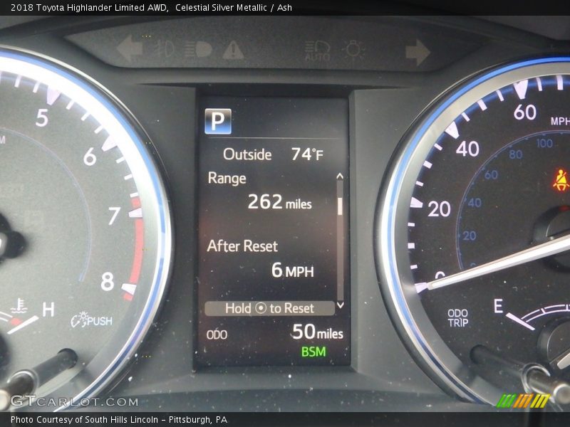 Celestial Silver Metallic / Ash 2018 Toyota Highlander Limited AWD