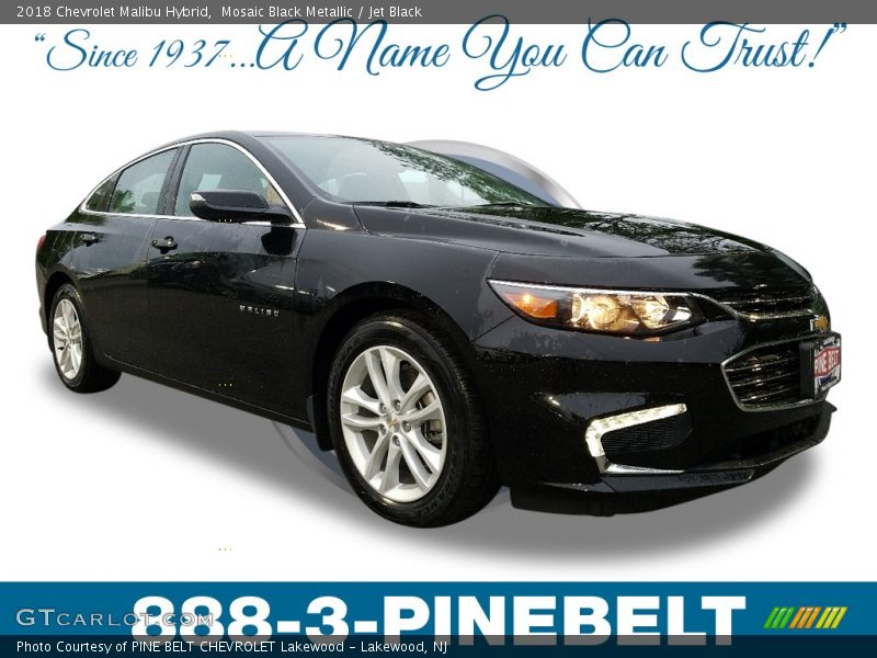 Mosaic Black Metallic / Jet Black 2018 Chevrolet Malibu Hybrid