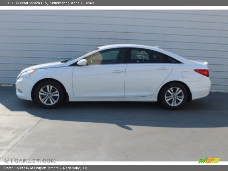 Shimmering White / Camel 2013 Hyundai Sonata GLS