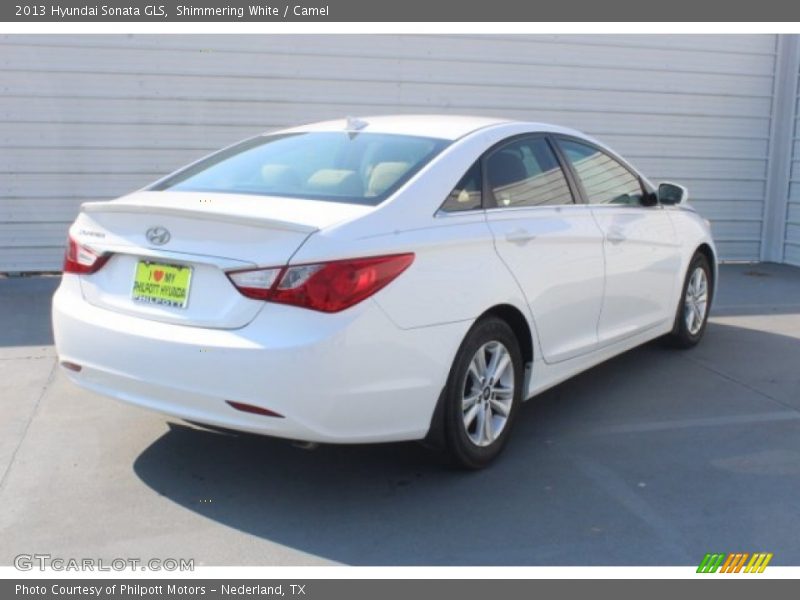 Shimmering White / Camel 2013 Hyundai Sonata GLS