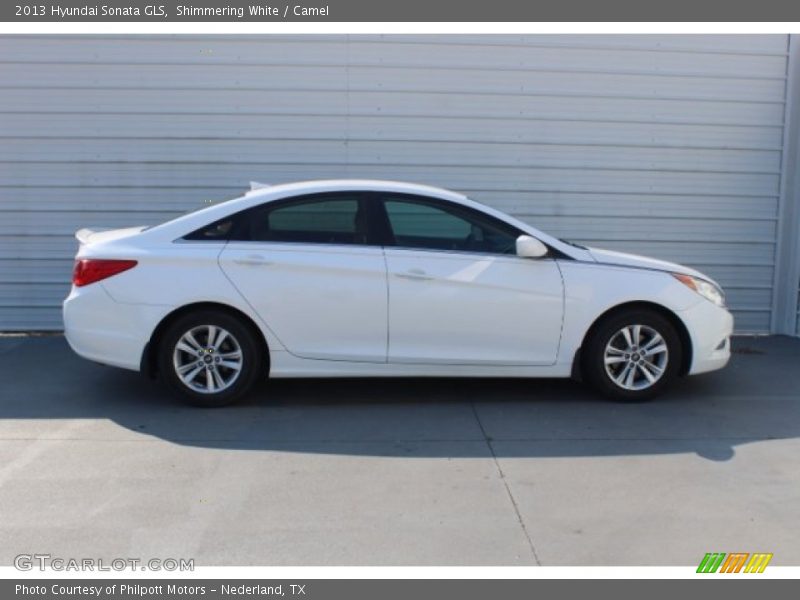 Shimmering White / Camel 2013 Hyundai Sonata GLS