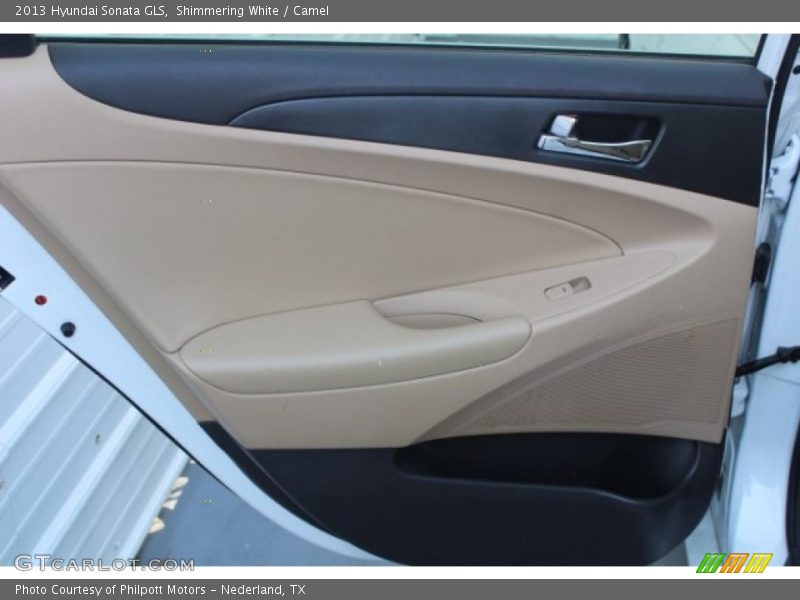 Shimmering White / Camel 2013 Hyundai Sonata GLS