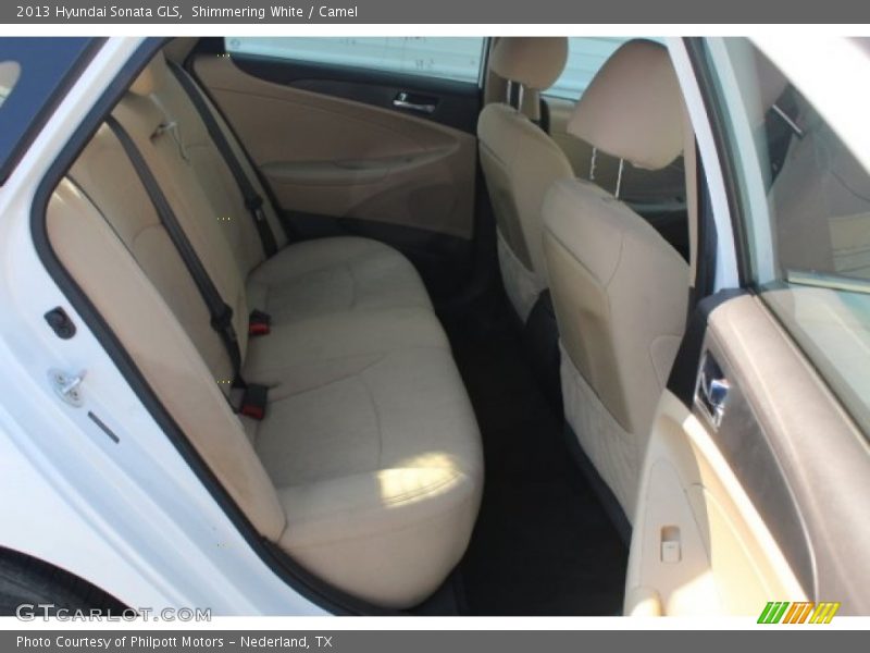 Shimmering White / Camel 2013 Hyundai Sonata GLS