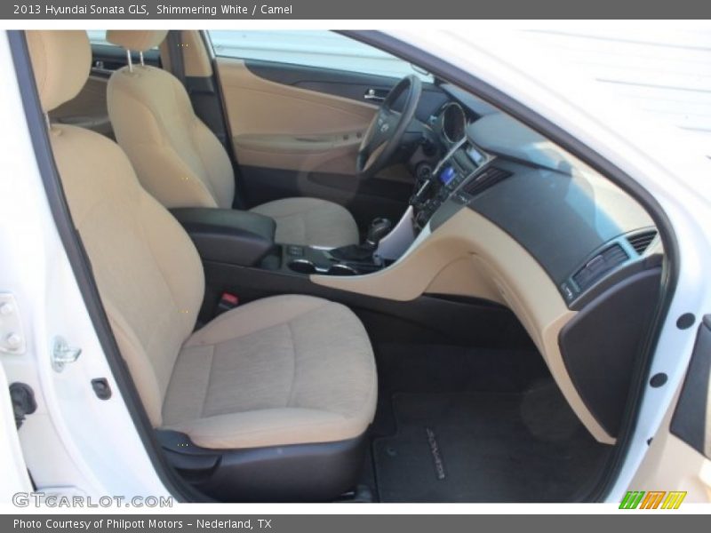 Shimmering White / Camel 2013 Hyundai Sonata GLS