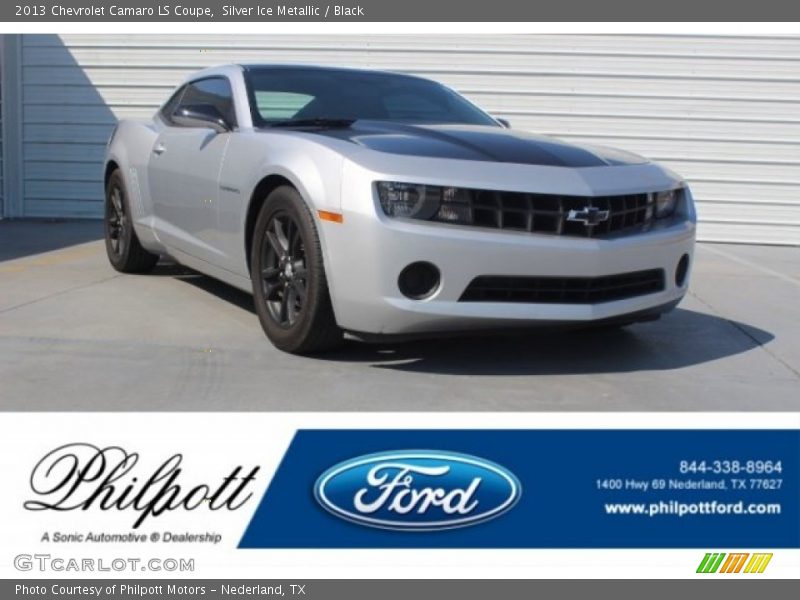 Silver Ice Metallic / Black 2013 Chevrolet Camaro LS Coupe