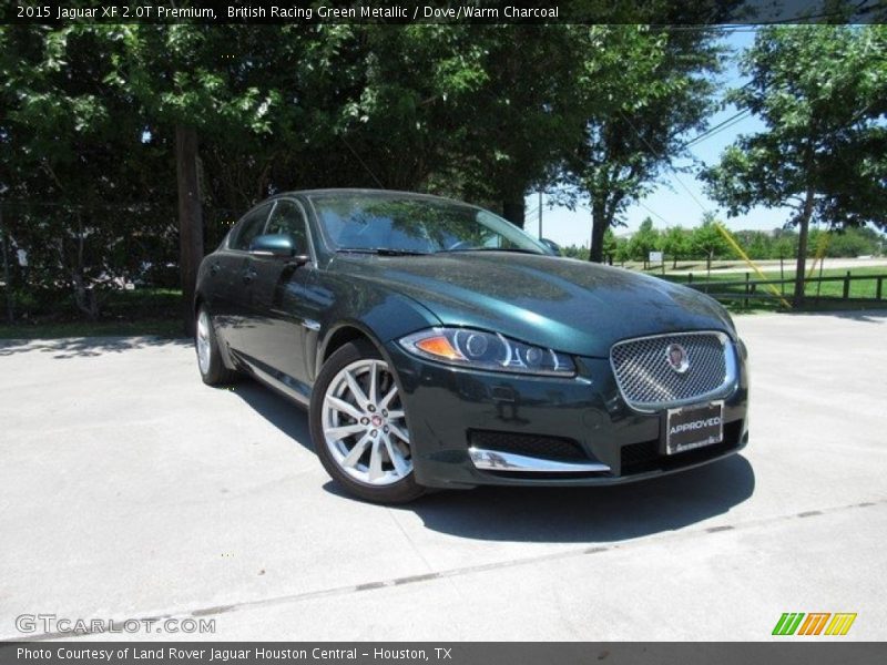 British Racing Green Metallic / Dove/Warm Charcoal 2015 Jaguar XF 2.0T Premium