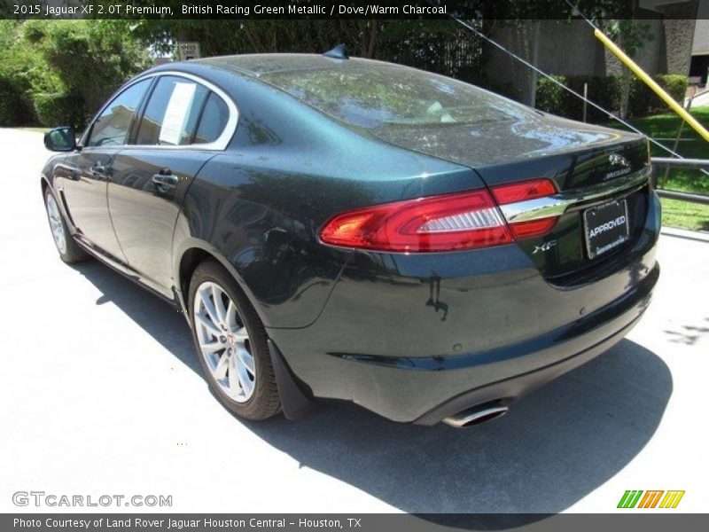 British Racing Green Metallic / Dove/Warm Charcoal 2015 Jaguar XF 2.0T Premium