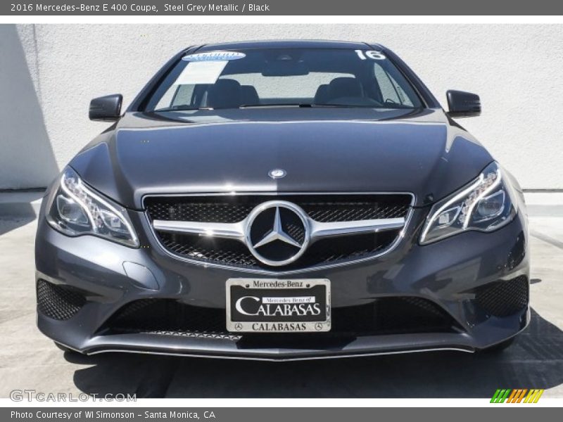 Steel Grey Metallic / Black 2016 Mercedes-Benz E 400 Coupe