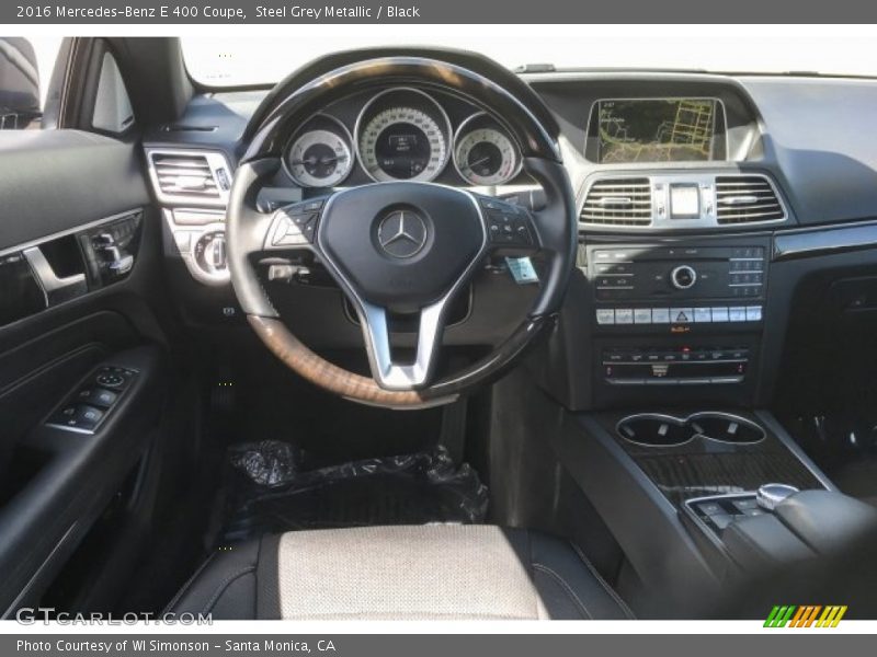 Steel Grey Metallic / Black 2016 Mercedes-Benz E 400 Coupe