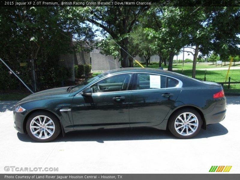 British Racing Green Metallic / Dove/Warm Charcoal 2015 Jaguar XF 2.0T Premium