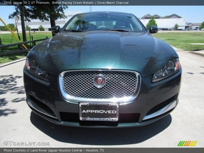 British Racing Green Metallic / Dove/Warm Charcoal 2015 Jaguar XF 2.0T Premium