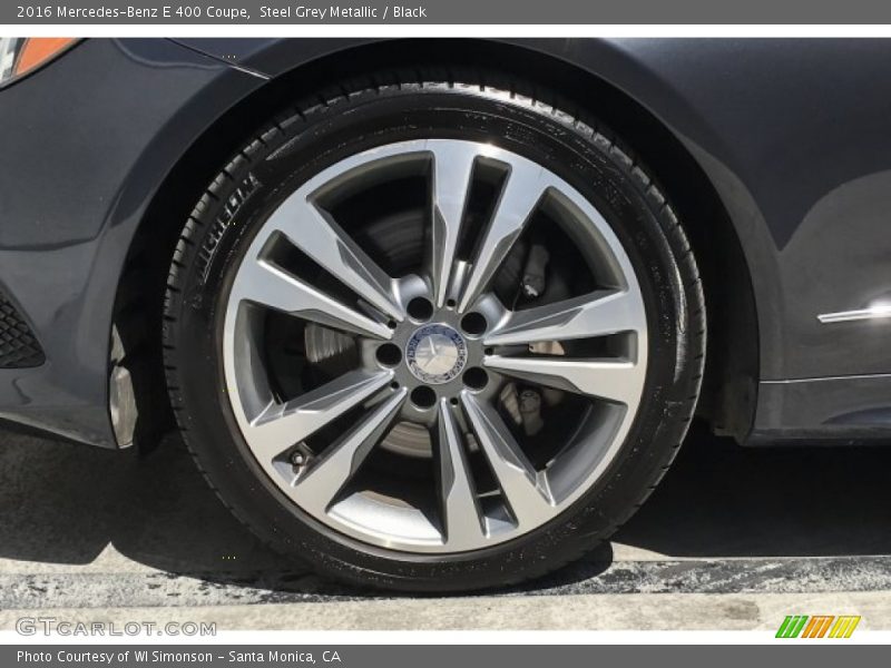 Steel Grey Metallic / Black 2016 Mercedes-Benz E 400 Coupe