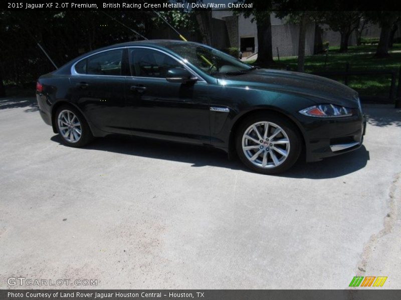 British Racing Green Metallic / Dove/Warm Charcoal 2015 Jaguar XF 2.0T Premium