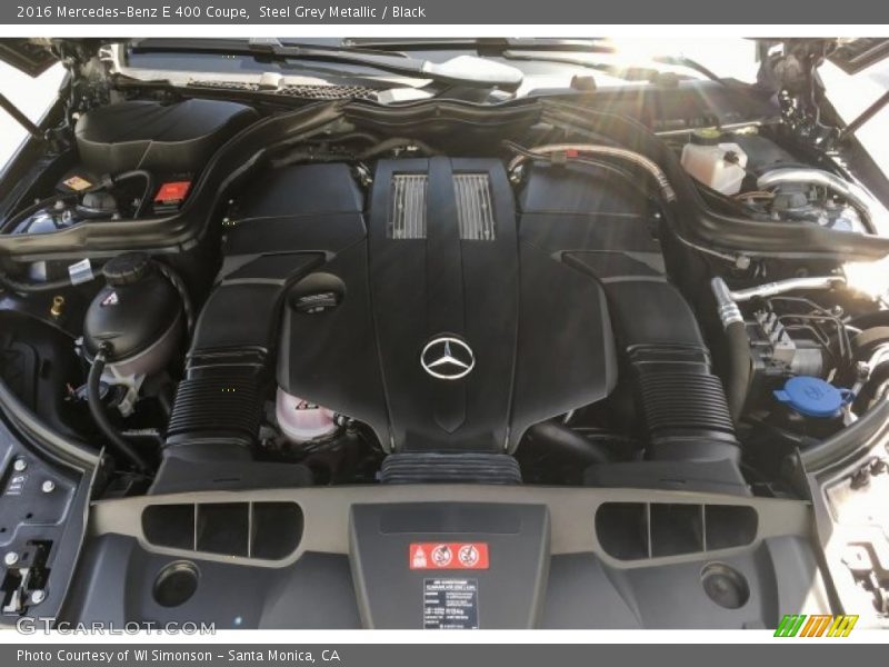 Steel Grey Metallic / Black 2016 Mercedes-Benz E 400 Coupe