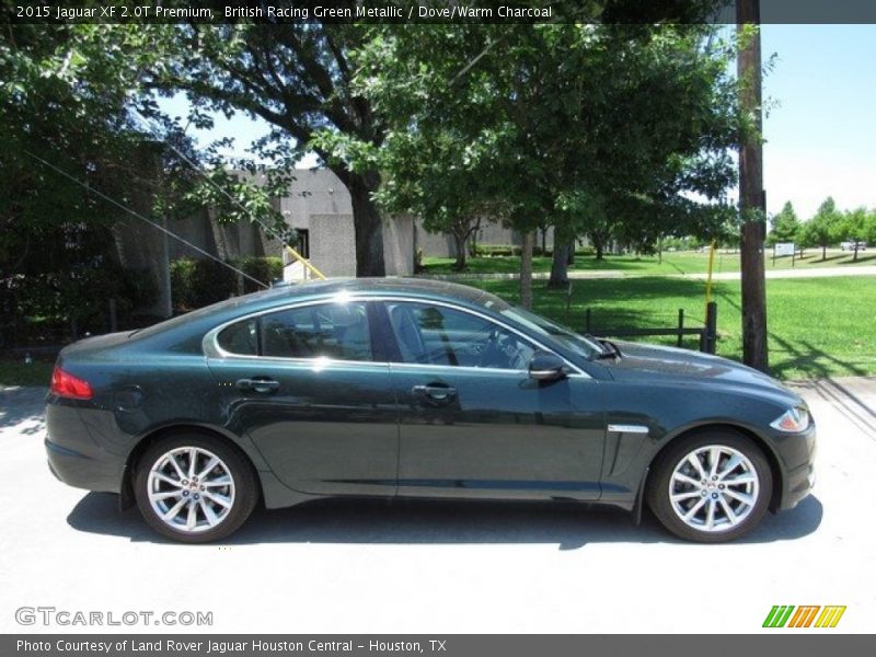 British Racing Green Metallic / Dove/Warm Charcoal 2015 Jaguar XF 2.0T Premium