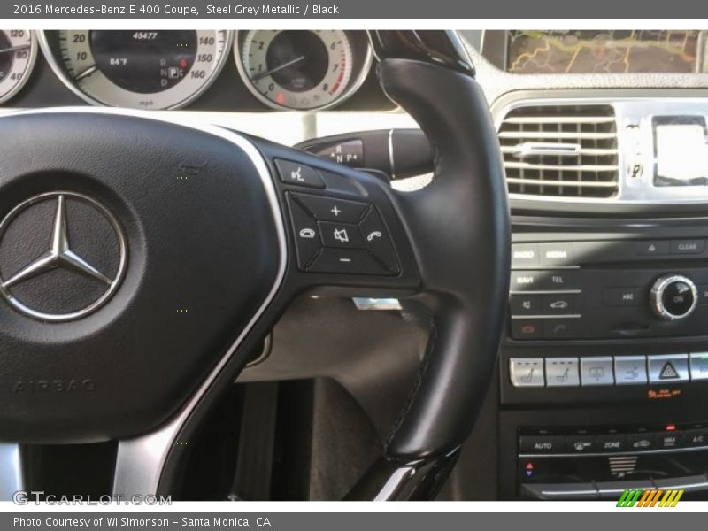 Steel Grey Metallic / Black 2016 Mercedes-Benz E 400 Coupe