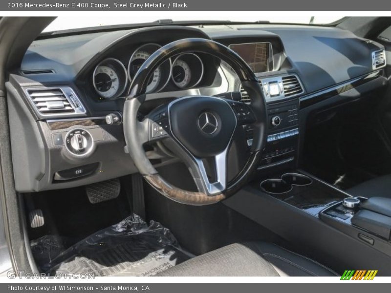 Steel Grey Metallic / Black 2016 Mercedes-Benz E 400 Coupe