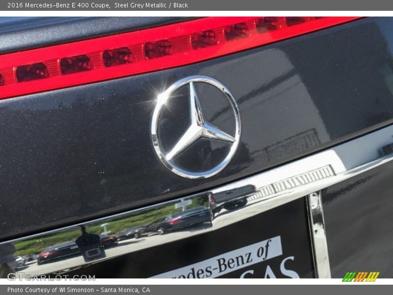 Steel Grey Metallic / Black 2016 Mercedes-Benz E 400 Coupe