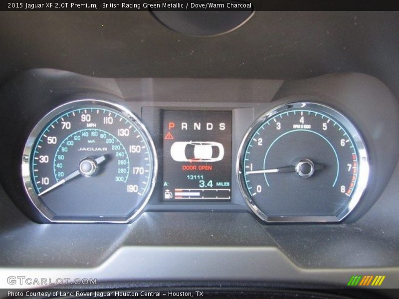 British Racing Green Metallic / Dove/Warm Charcoal 2015 Jaguar XF 2.0T Premium