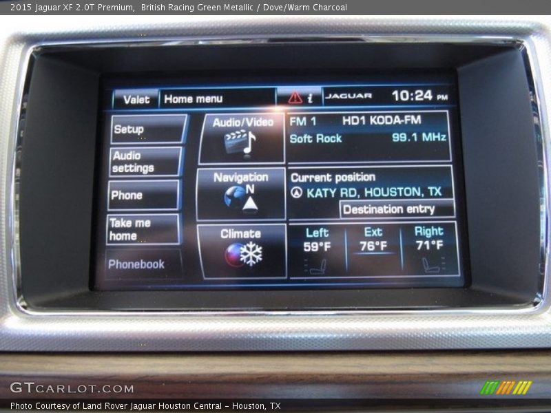 British Racing Green Metallic / Dove/Warm Charcoal 2015 Jaguar XF 2.0T Premium