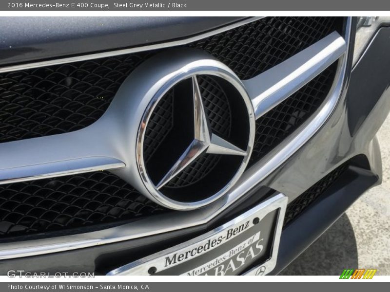 Steel Grey Metallic / Black 2016 Mercedes-Benz E 400 Coupe