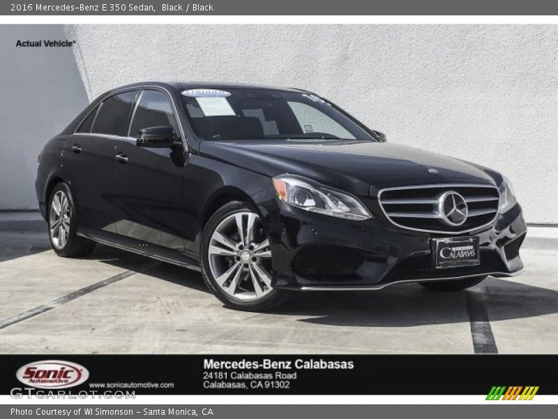 Black / Black 2016 Mercedes-Benz E 350 Sedan