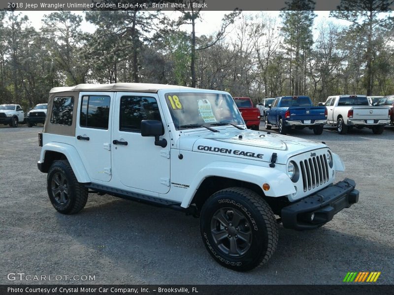 Bright White / Black 2018 Jeep Wrangler Unlimited Golden Eagle 4x4